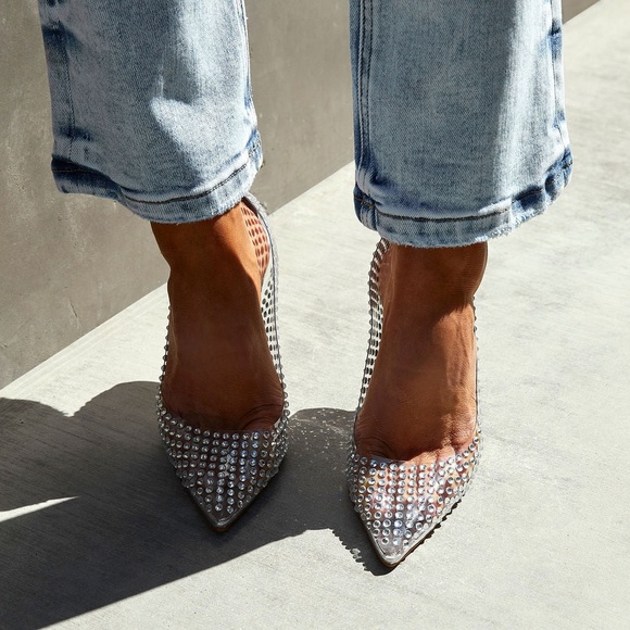 Billini Diamanté Clear Pumps - Picture 3 of 9